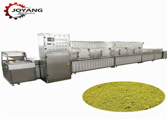 Automatic Green Tea Powder Microwave Sterilization Machine With PLC Control